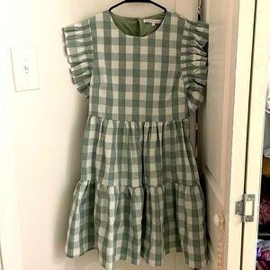 Gingham babydoll dress